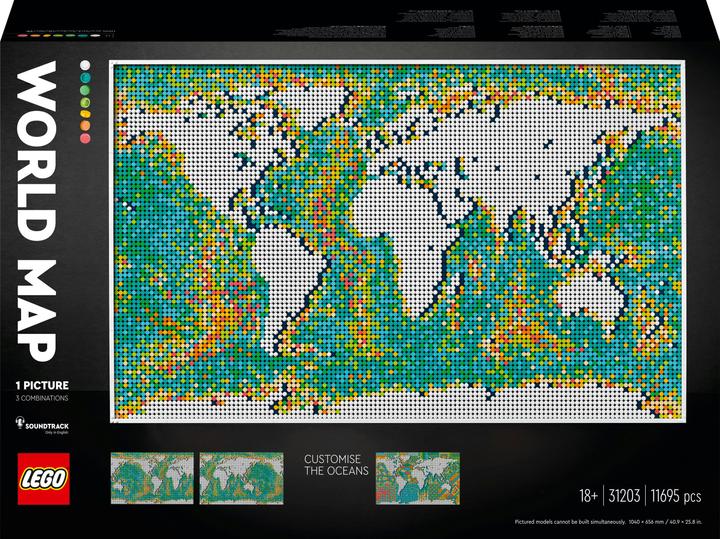 Image du produit LEGO Carte du monde (31203, LEGO Art, LEGO difficiles à trouver)