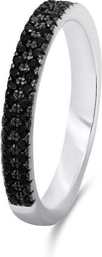 Produktbild Brilio Silver - Sparkling silver ring withack zircons RI058W - Circuit: 52 mm (52)