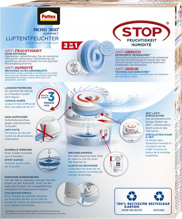 Actual product image Pattex Dehumidifier Aero360° bath unit, white Dehumidifier (10 m²)