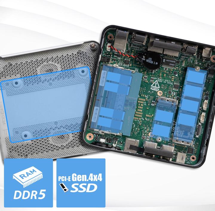 Image du produit MSI Cubi NUC 1MG (sans système d'exploitation) (Intel Core 3 100U, 8 Go, 256 Go, Intel UHD Graphics)