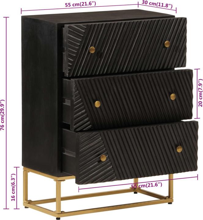 Image du produit vidaXL Kommode (30 x 30 x 76 cm)
