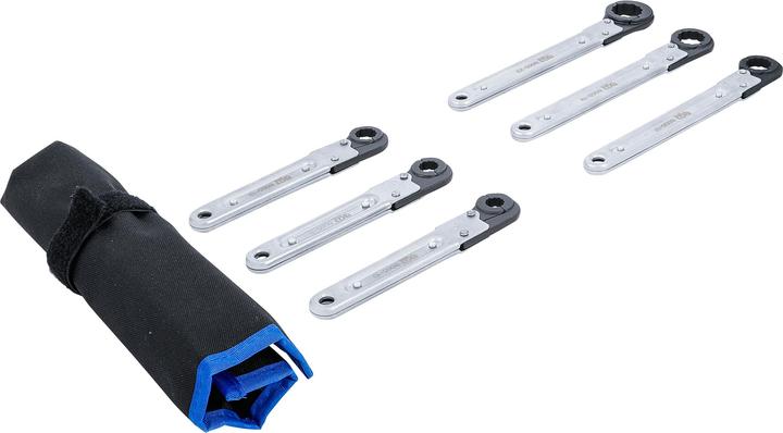 Produktbild BGS Leitungs-Ratschenschlüssel-Satz (10 mm, 11 mm, 13 mm, 17 mm, 19 mm, 22 mm)