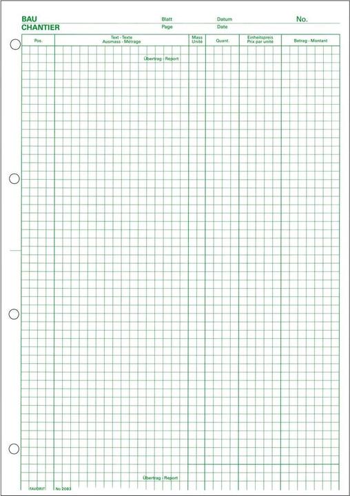 Actual product image Favorit Copy block Devis measurement block (100 x)