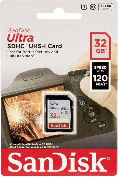 Produktbild SANDISK Ultra SDHC (32 GB, SDHC, U3, UHS-I)