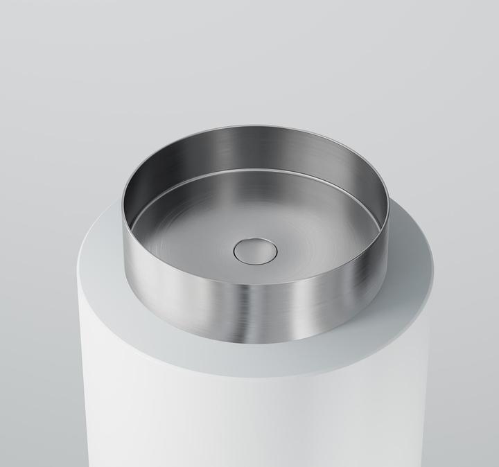Produktbild Steinberg Série 442 lavabo à poser, rond, acier inox, sans trou pour robinet, sans trop-plein, 400x400x110mm (400 mm, 400 mm)