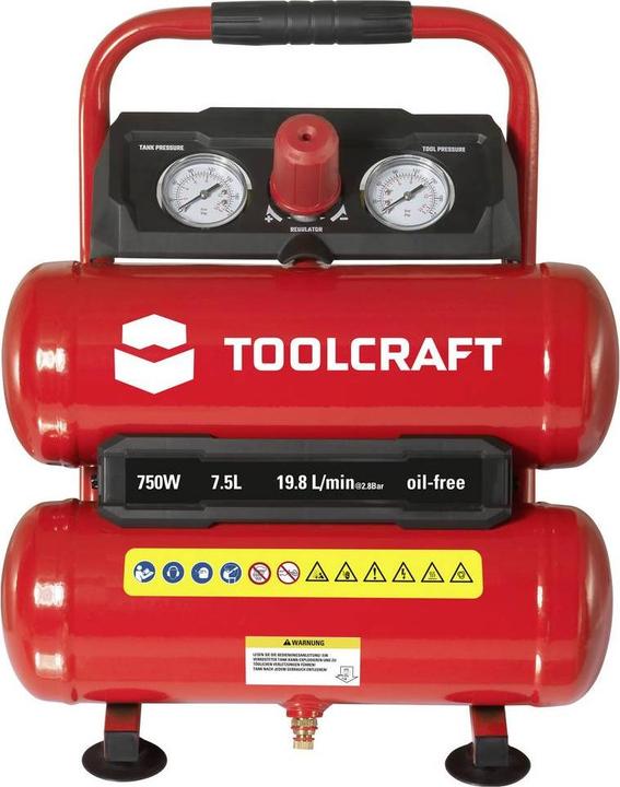 Actual product image Toolcraft Air compressor 7.5L 230V 8 bar (8 bar, 7.50 l)