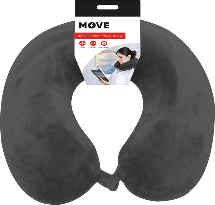 Image du produit Move Oreiller de voyage en mousse à mémoire de forme Noir (Coussins de voyage)