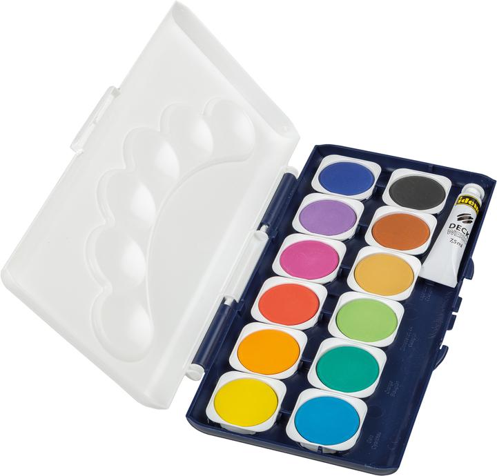 Produktbild Idena Deckfarbkasten 12er 1 Tube Deckweiss (Mehrfarbig, 12 ml)
