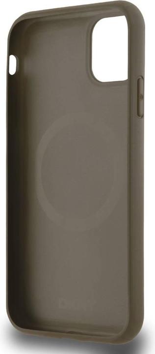 Produktbild DKNY PU Leather Repeat Pattern Bottom Stripe MagSafe Case for iPhone 11 Brown (Apple iPhone 11)