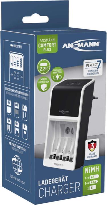 Actual product image Ansmann Comfort Plus 1001-0094 (1 pcs., AAA, AA, Chargers without battery)