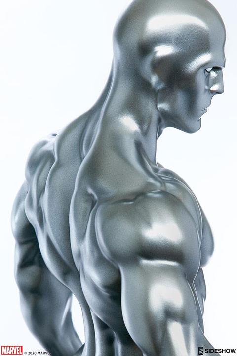 Actual product image Sideshow Marvel statuette Silver Surfer 65 cm