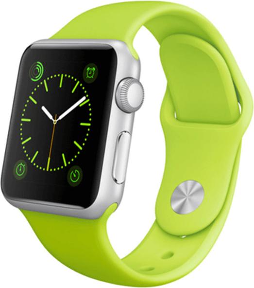 Actual product image Fongex Apple Watch 42/44/45 mm - silicone replacement strap green (42 mm, 44 mm, 45 mm, Silicone)