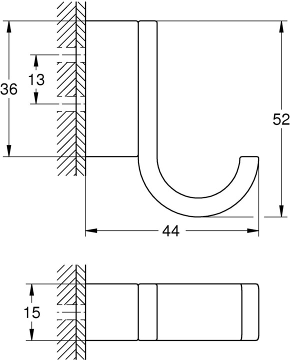Actual product image Grohe Selection Simple robe hook