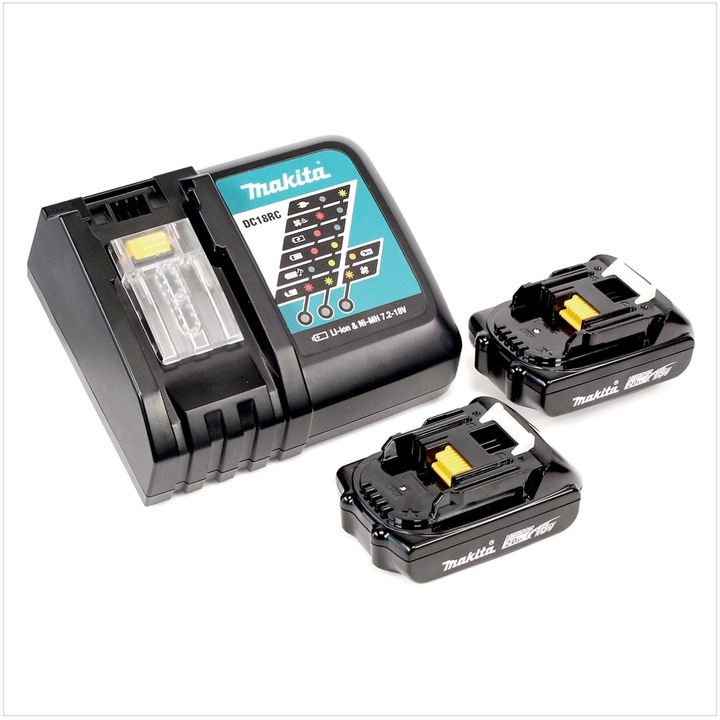 Image du produit Makita DHP 482 - 18 V Li-Ion Perceuse visseuse à percussion sans fil avec boîtier Makpac + 2x Batter (Fonctionnement sur batterie)