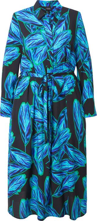 Actual product image Ulla Popken Leaf Print Button Down Dress (54)