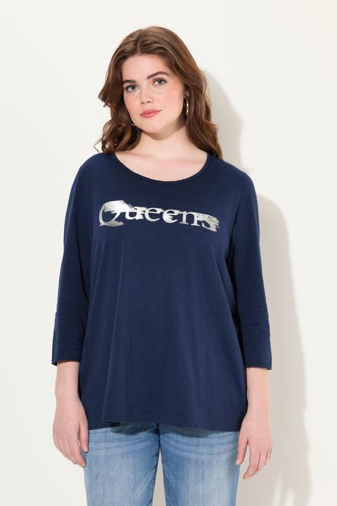 Immagine prodotto Ulla Popken T-shirt con Queens, scollo a girocollo e maniche a 3/4 (54)