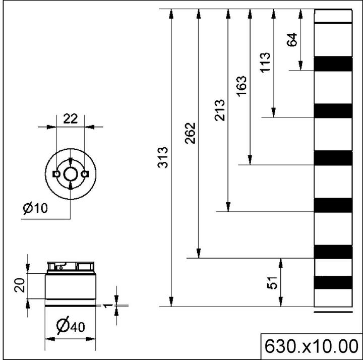 Produktbild Werma Adapter KS40 Base Black