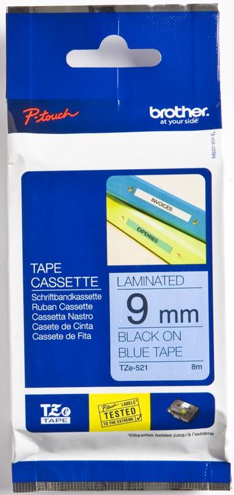 Produktbild Brother Laminated tape 9mm, Black on blue, TZe, Thermal transfer,, PT-1280HK, PT-1280SN, PT- (0.90 cm, Blau)