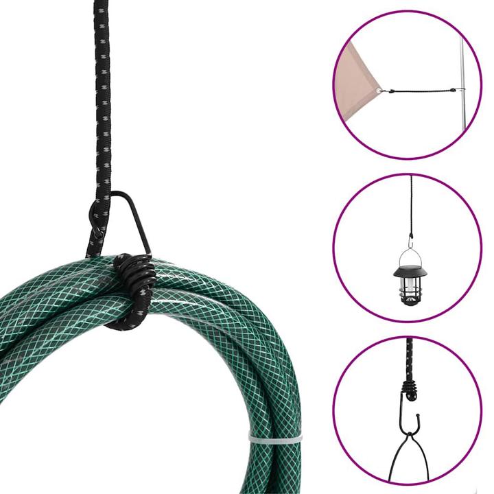 Produktbild VidaXL Gummiseile Reflektierend mit Haken 50 Stk. 59 cm
