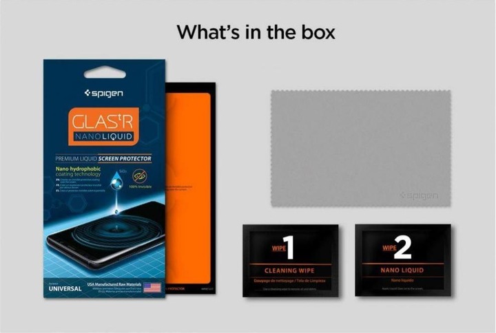 Actual product image Spigen Glass.tR Nano Liquid (1 Piece, Samsung Galaxy S9)