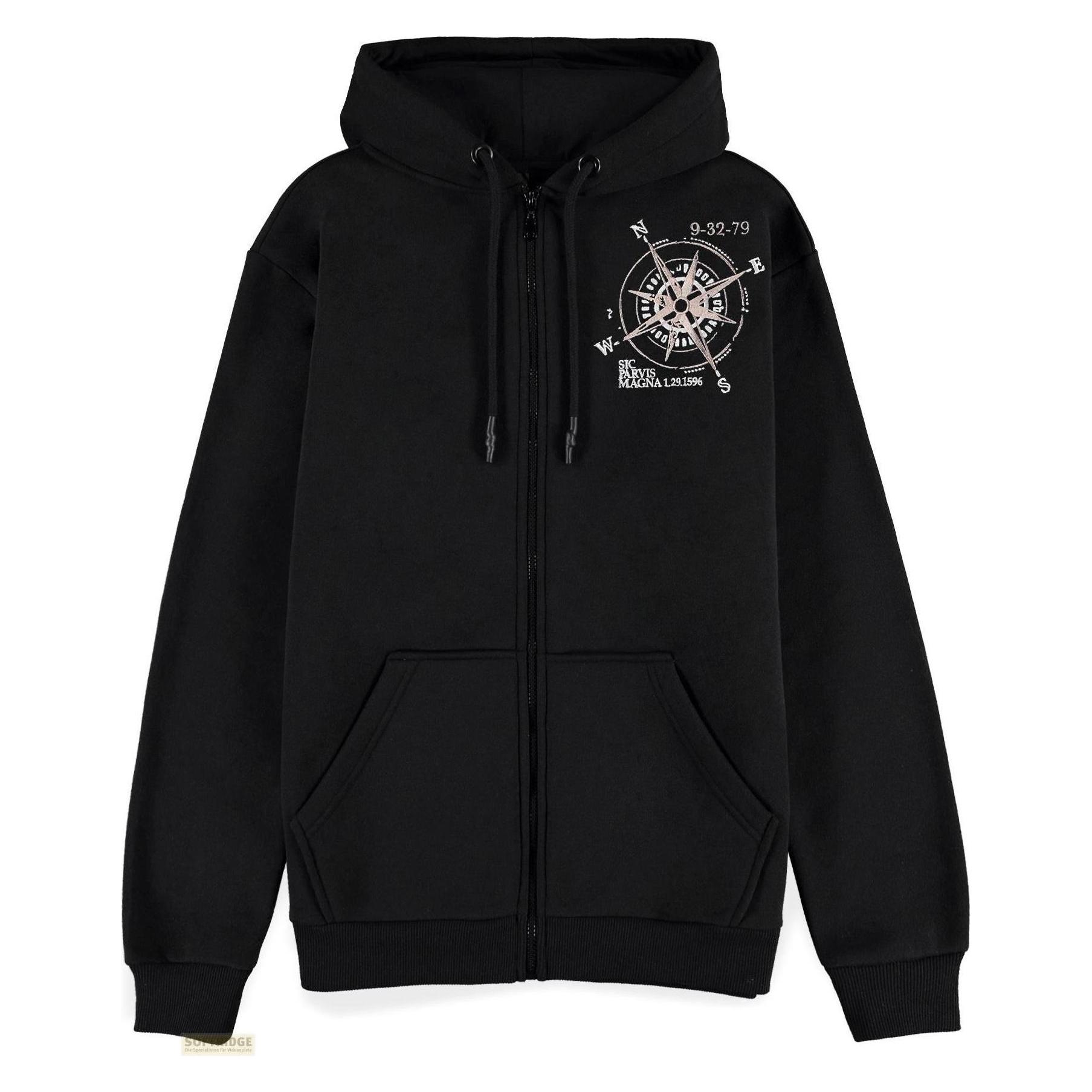 Difuzed, Herren, Pullover, Uncharted - Men's Zipper Hoodie - 2XL, Schwarz, (Xxl)