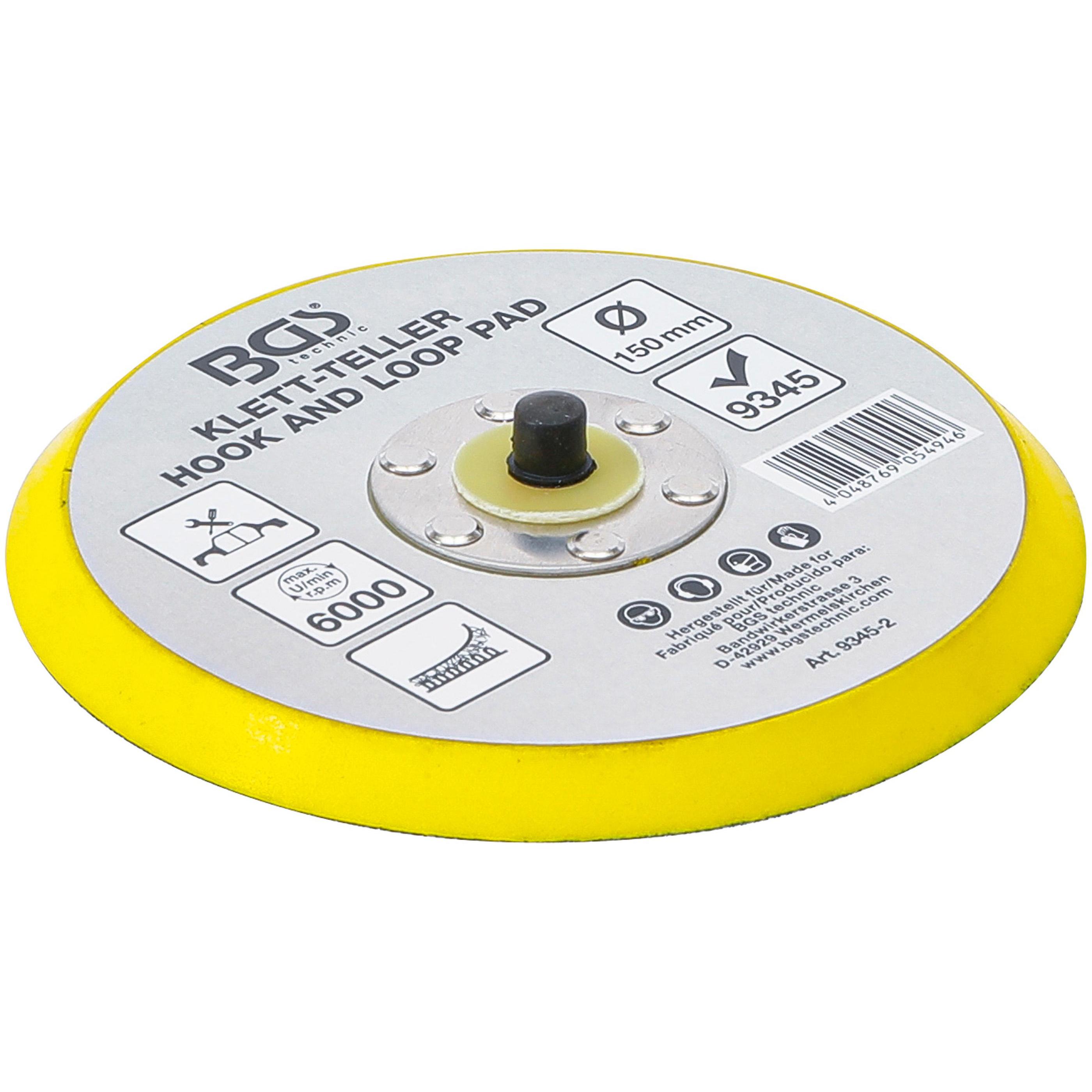 BGS, Fahrzeug Werkzeug, Klett-Teller für Art. 9345 Ø 150 mm