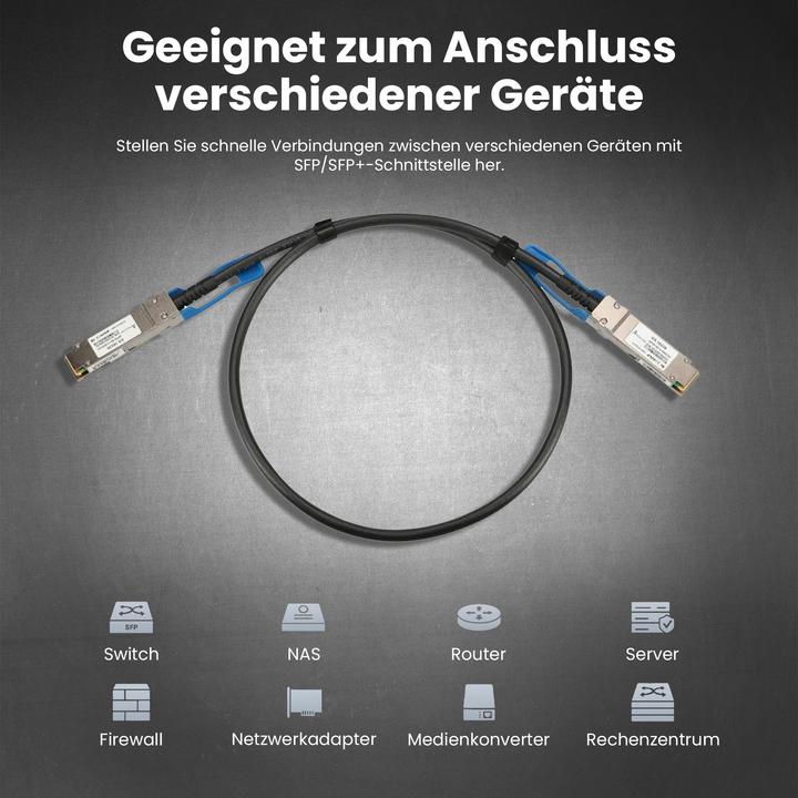 Produktbild Extralink QSFP28 DAC CABLE 30AWG PASSIVE network transceiver module Fiber optic