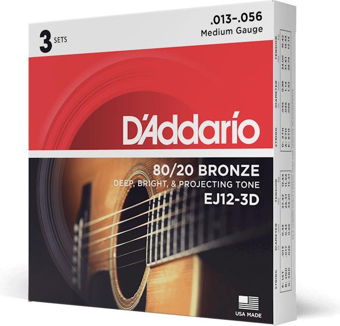 Actual product image D'Addario EJ12-3D (18x, Guitar, 0.06")