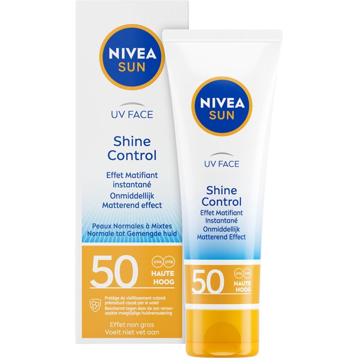 NIVEA, Crema solare, SUN FACIAL anti-manchas & anti-edad SPF50 50 ml (Crema solare viso, SPF 50, 50 ml)