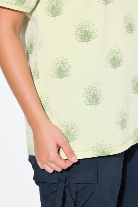 Produktbild Ulla Popken T-Shirt, Pfauen, Oversized, V-Ausschnitt, Halbarm (50, 52)