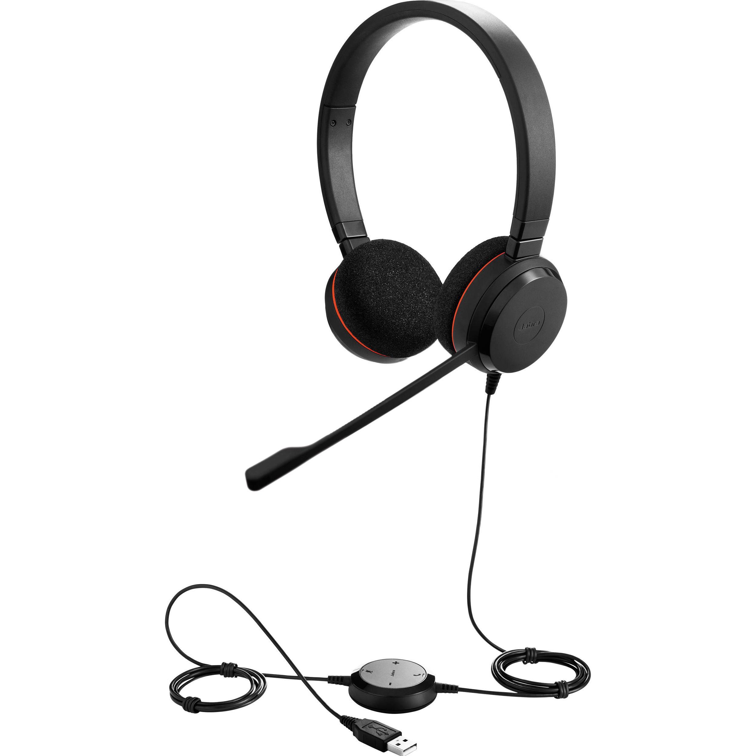 Jabra Evolve 20 Ms Duo Usb (Cablato, Usb-A, Ms Ufficio Communicator), Cuffie Da Ufficio