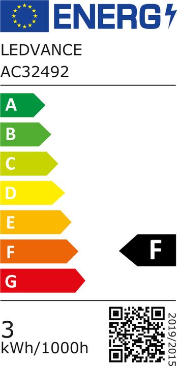 Energy Label Ledvance LED vintage lamp (E27, 220 lm, 1x)