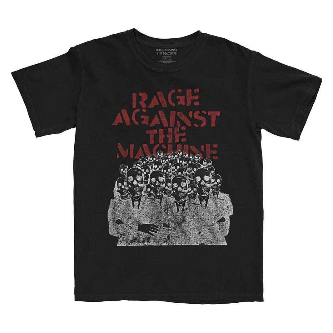 Rage Against The Machine, Herren, Shirts, Crowd Masks, Schwarz, (L)