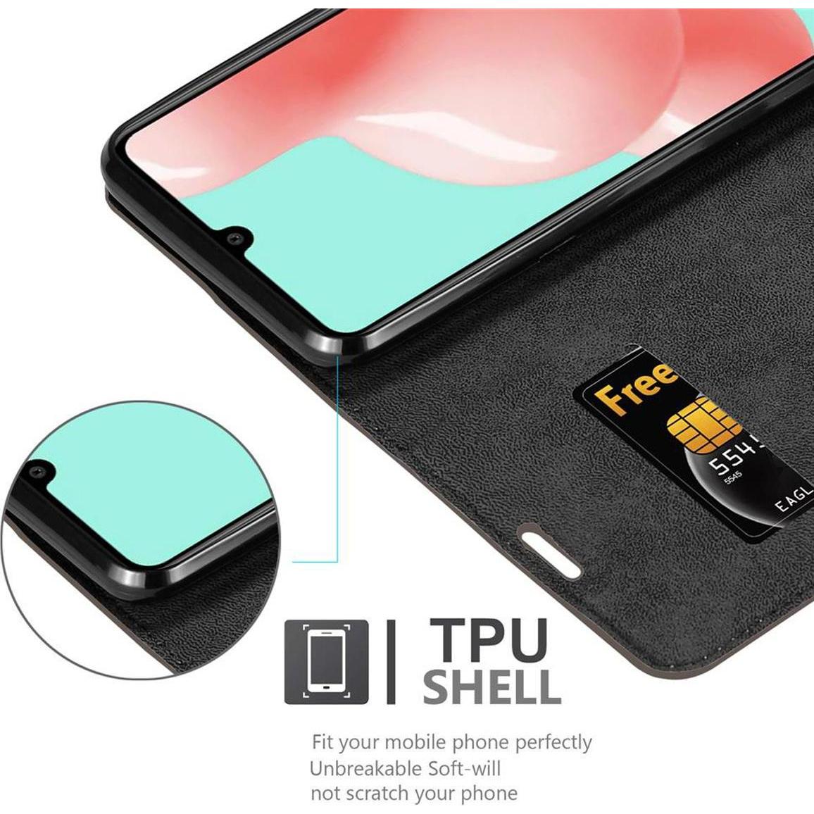 Thumbnail - Cadorabo Book Invisible Magnet Cover (Samsung Galaxy A41), Smartphone Hülle, Braun