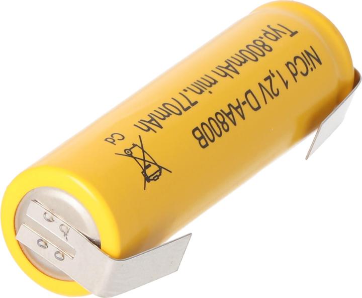 Actual product image AccuCell Akku Flat Top Mignon, AA mit Lötfahnen in U-Form (1 pcs., AA, 800 mAh)
