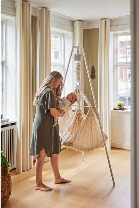 Produktbild Membantu Set mit Ständer mit Federwiege Zwillinge Premium und Motor LeeLo01 (Cozy Cradle)