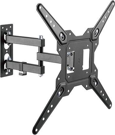 Productafbeelding Brateck LPA68-443 zwart / Uitschuifbare muurbeugel voor TV 23"-55" / verstelbaar / draagvermogen 30kg (30 kg, 23" - 55")