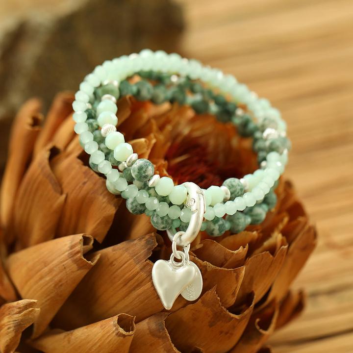 Andreani Armband mit echter natürlicher Jade (blei-frei, Cadmium-frei, Nickel-frei)