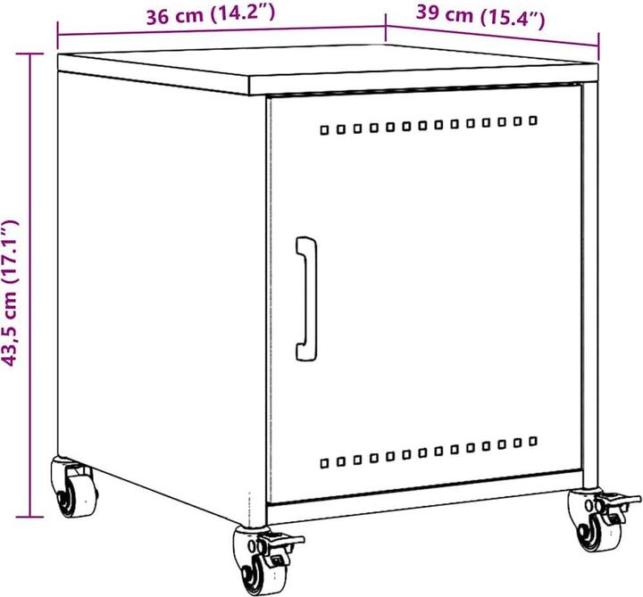Immagine prodotto vidaXL Nachttisch (36 x 39 x 43.50 cm)