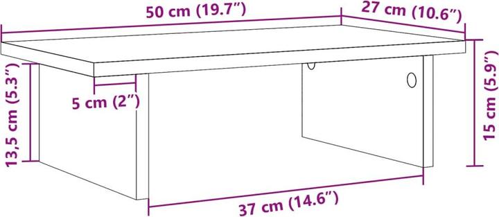Produktbild vidaXL Monitorständer Schreibtischaufsatz Bildschirm Monitorerhöhung Grau Sonoma