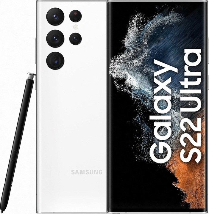 Actual product image Samsung Galaxy S22 Ultra EU (128 GB, Phantom White, 6.80", Dual SIM, 108 Mpx, 5G)