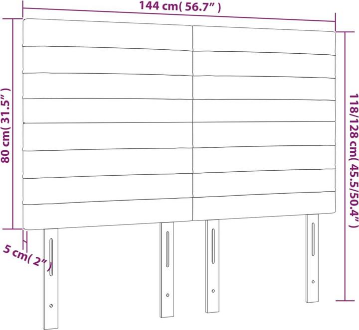 Produktbild vidaXL Kopfteil (160 x 5 x 128 cm)