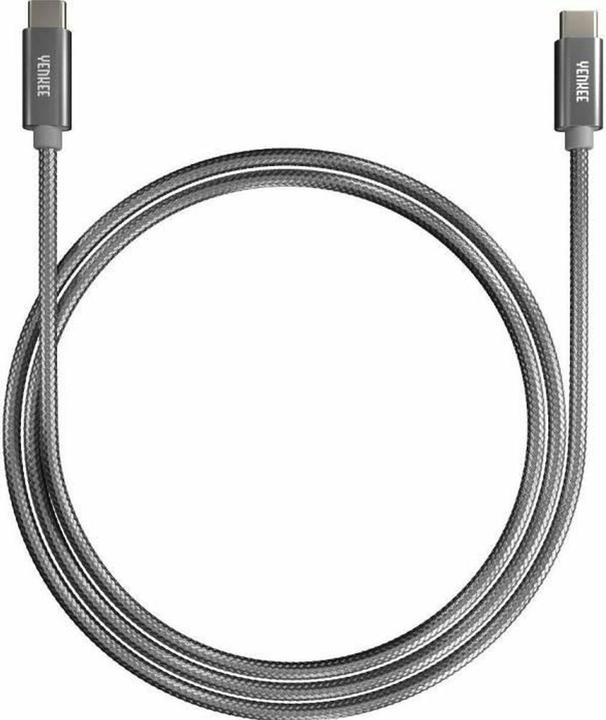 Image du produit Yenkee YCU C101 SR Kabel USB-C 2.0 (M) - USB-C 2.0 (M) 1m grau / 480mb/s / bis zu 60W (1 m, USB 2.0, 60 W)
