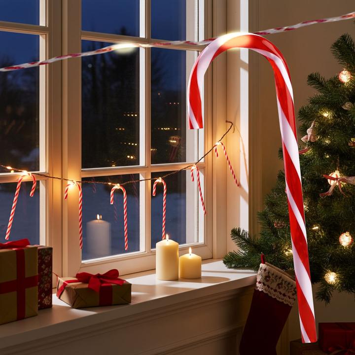 Produktbild Magische Weihnachtsdeko-Zuckerstange Lichterkette - 10 Stk. 20 Warmweisse LEDs (0.30 m)