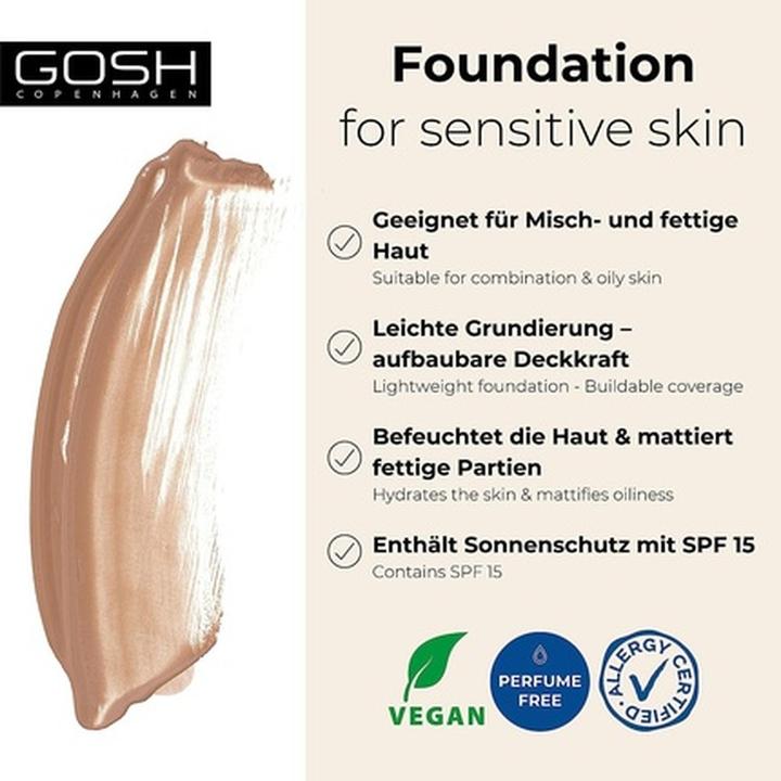 Actual product image Copenhagen GOSH - Hydramatt Foundation Dark 014N 30 ml (014N)