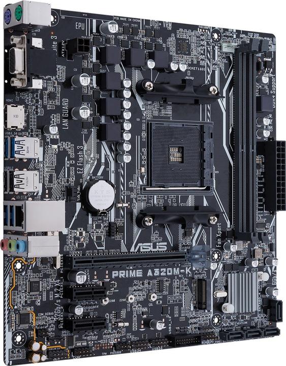 Actual product image ASUS Prime A320M-K (AM4, AMD A320, mATX)