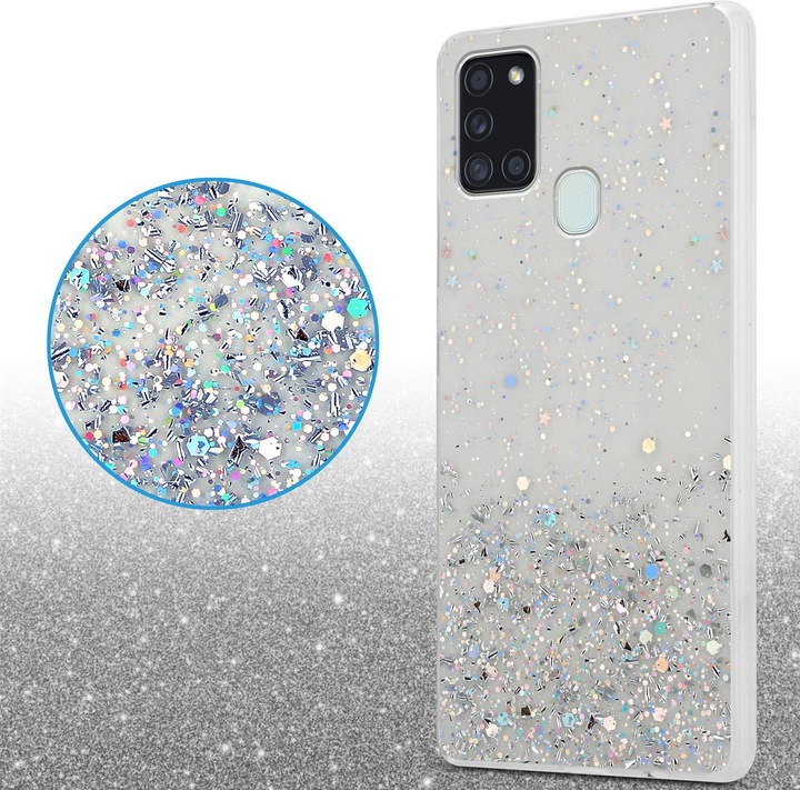 Actual product image Cadorabo TPU cover sparkling glitter (Samsung Galaxy A21s)