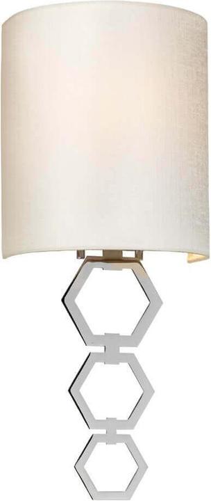 Image du produit Elstead Lighting Clark Applique E27 Small Chrome poli Couleur ivoire (E27)