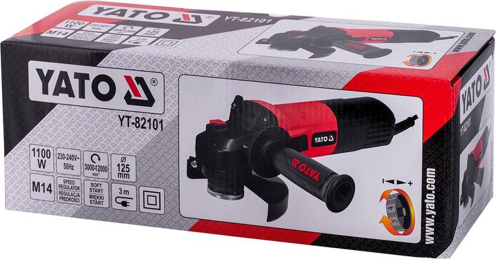 Productafbeelding Yato SZLIFIERKA KĄTOWA 125mm 1100W REGULACJA OBROTÓW (125 mm)