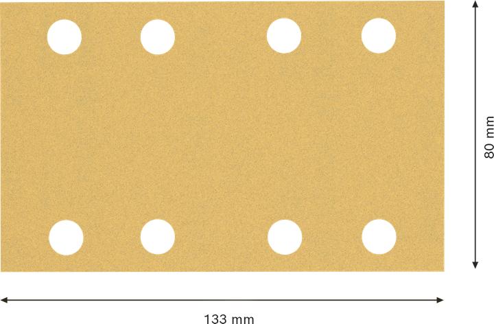Actual product image Bosch Professional Zubehör Accessories 2608901663 Sanding paper for orbital sander grain 120 ( (120)